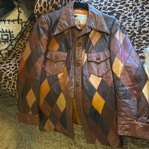 70s patchwork leather